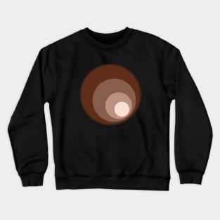 Retro Circles Browns & Creams Crewneck Sweatshirt